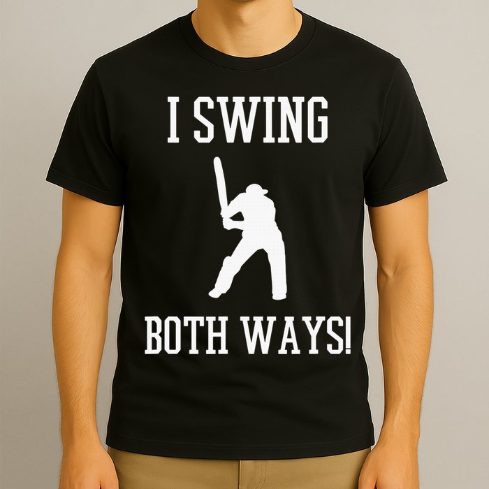 I Swing Both Ways Cricket With An Axe Bisexual LGBT Pride T-Shirt