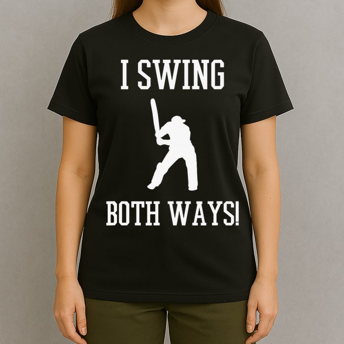 I Swing Both Ways Cricket With An Axe Bisexual LGBT Pride T-Shirt