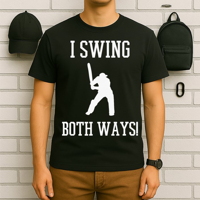 I Swing Both Ways Cricket With An Axe Bisexual LGBT Pride T-Shirt