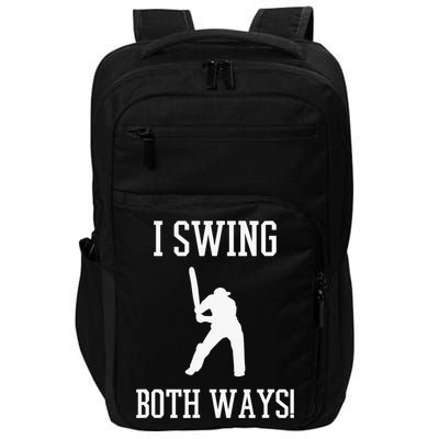 I Swing Both Ways Cricket With An Axe Bisexual LGBT Pride Impact Tech Backpack