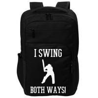 I Swing Both Ways Cricket With An Axe Bisexual LGBT Pride Impact Tech Backpack