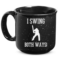 I Swing Both Ways Cricket With An Axe Bisexual LGBT Pride 15oz Campfire Ceramic Mug