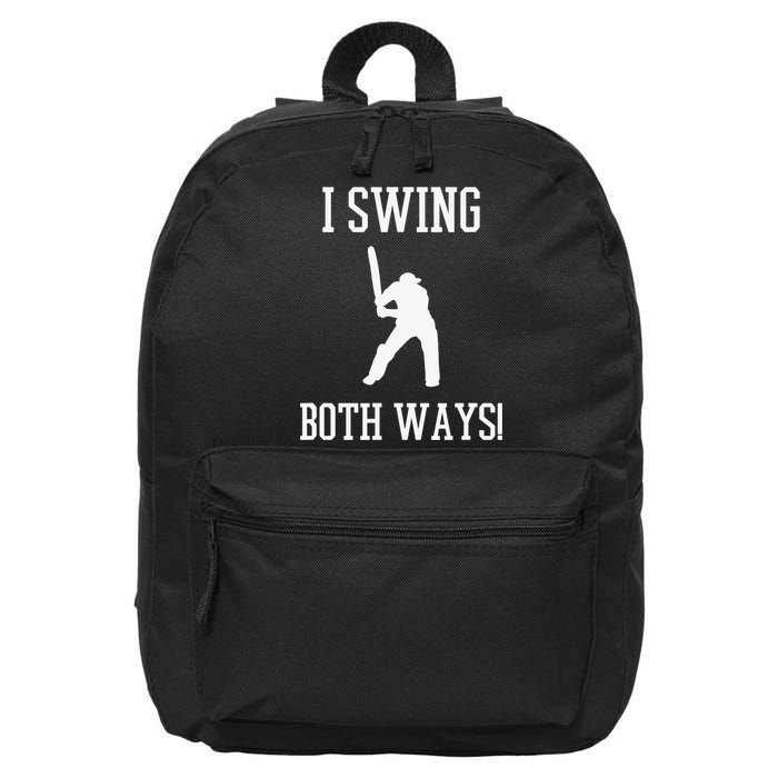 I Swing Both Ways Cricket With An Axe Bisexual LGBT Pride 16 in Basic Backpack
