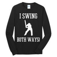 I Swing Both Ways Cricket With An Axe Bisexual LGBT Pride Tall Long Sleeve T-Shirt