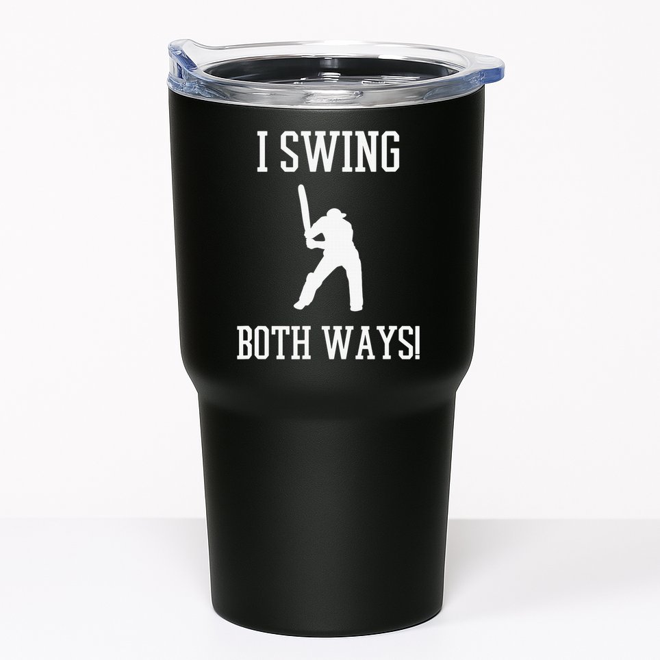 I Swing Both Ways Cricket With An Axe Bisexual LGBT Pride Tumbler