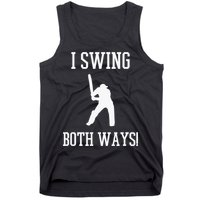 I Swing Both Ways Cricket With An Axe Bisexual LGBT Pride Tank Top