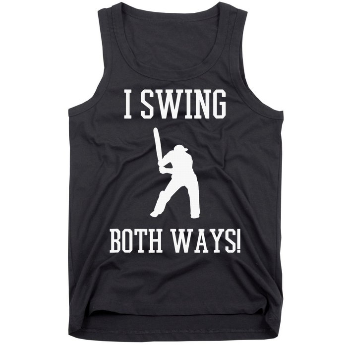 I Swing Both Ways Cricket With An Axe Bisexual LGBT Pride Tank Top