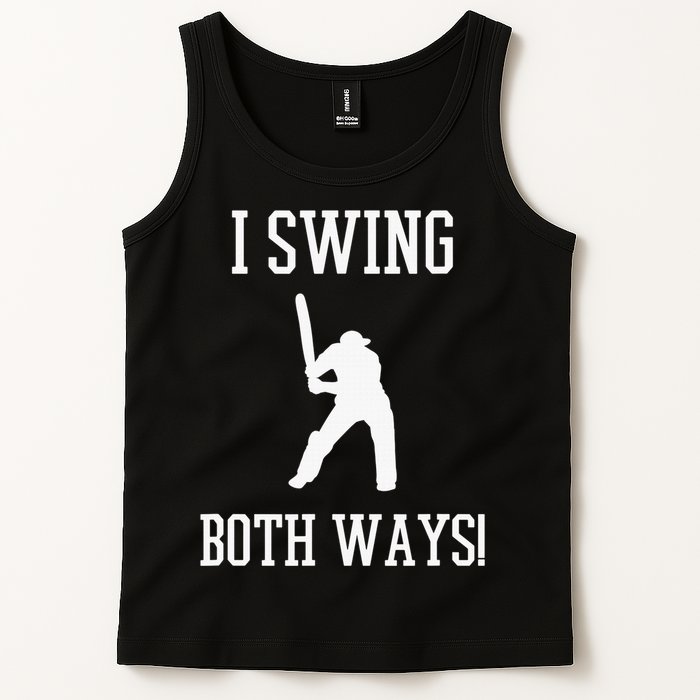 I Swing Both Ways Cricket With An Axe Bisexual LGBT Pride Tank Top