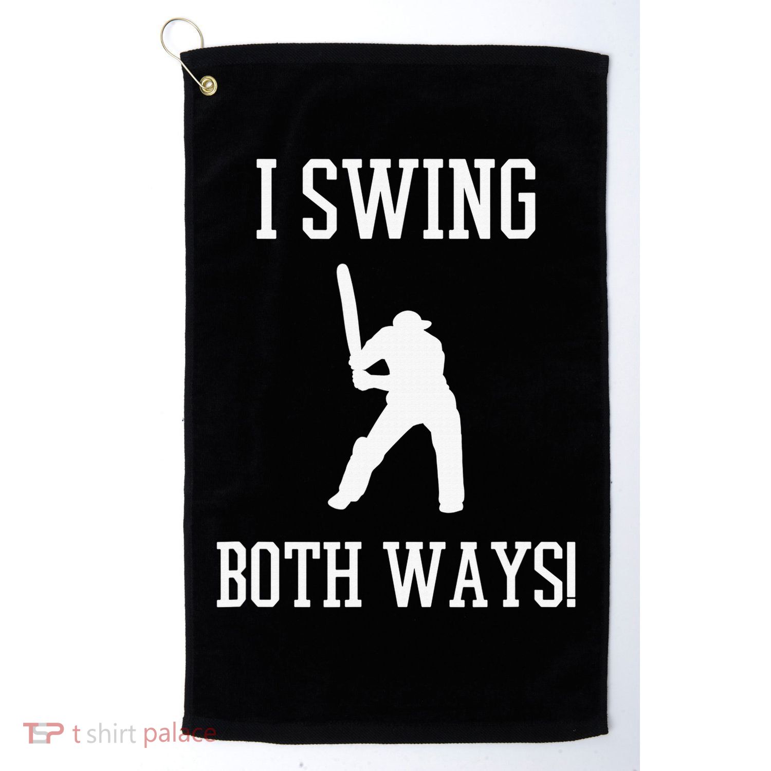 I Swing Both Ways Cricket With An Axe Bisexual LGBT Pride Golf Towel