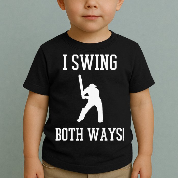 I Swing Both Ways Cricket With An Axe Bisexual LGBT Pride Toddler T-Shirt