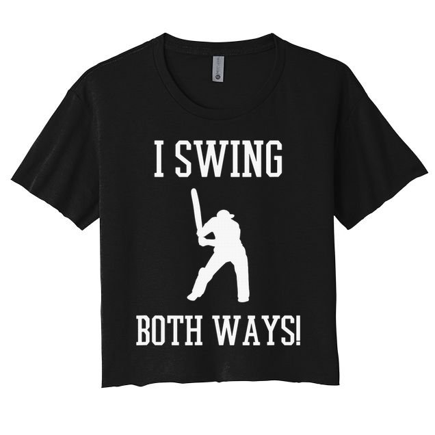 I Swing Both Ways Cricket With An Axe Bisexual LGBT Pride Crop Top