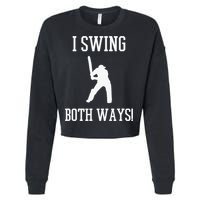 I Swing Both Ways Cricket With An Axe Bisexual LGBT Pride Cropped Pullover Crew