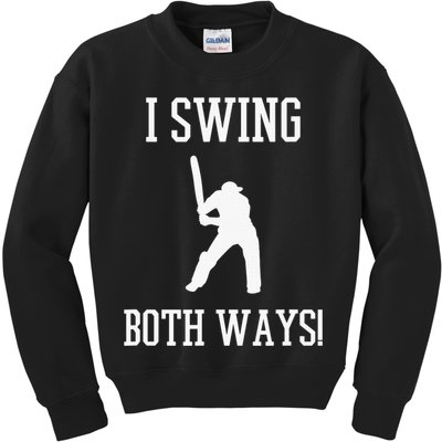 I Swing Both Ways Cricket With An Axe Bisexual LGBT Pride Kids Sweatshirt