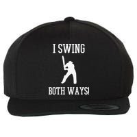 I Swing Both Ways Cricket With An Axe Bisexual LGBT Pride Wool Snapback Cap