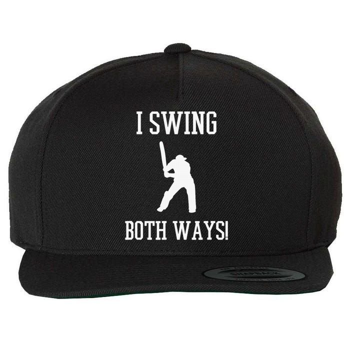 I Swing Both Ways Cricket With An Axe Bisexual LGBT Pride Wool Snapback Cap