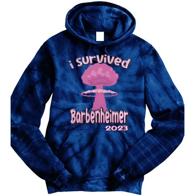 I Survived Barbenheimer Oppenheimer Barb!e Barbieheimer Active Tie Dye Hoodie