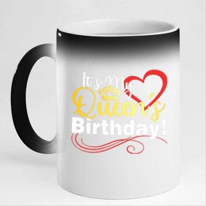 In September Birthday Queens Are Born 11oz Black Color Changing Mug