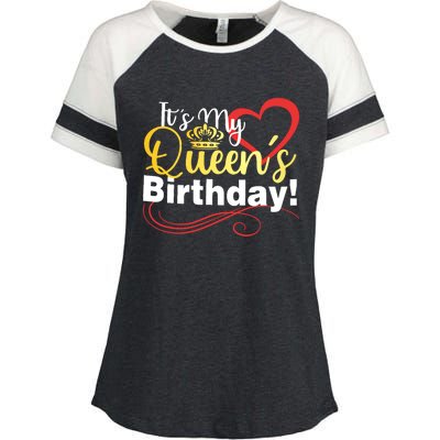 In September Birthday Queens Are Born Enza Ladies Jersey Colorblock Tee