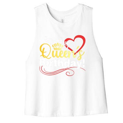 In September Birthday Queens Are Born Women's Racerback Cropped Tank