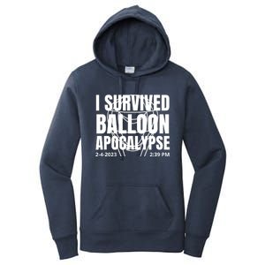 I Survived Balloon Apocalypse Funny Chinese Spy Surveillance Women's Pullover Hoodie