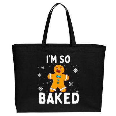 IM So Baked Gingerbread Man Christmas Funny Cookie Baking Cotton Canvas Jumbo Tote