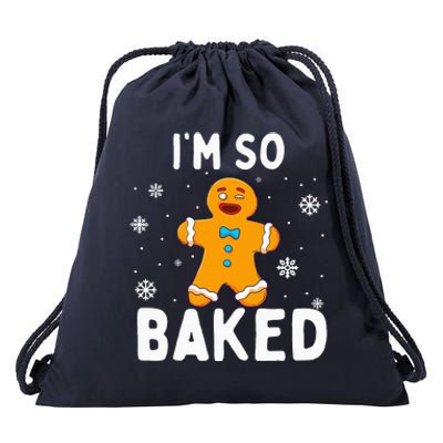 IM So Baked Gingerbread Man Christmas Funny Cookie Baking Drawstring Bag