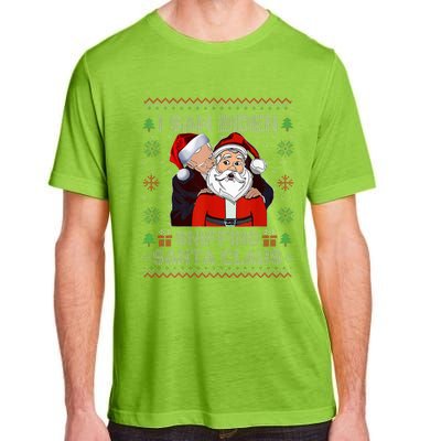 I Saw Biden Sniffing Santa Claus Funny Biden Ugly Xmas  Adult ChromaSoft Performance T-Shirt