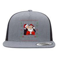 I Saw Biden Sniffing Santa Claus Funny Biden Ugly Xmas  Flat Bill Trucker Hat