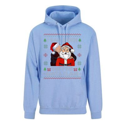 I Saw Biden Sniffing Santa Claus Funny Biden Ugly Xmas  Unisex Surf Hoodie