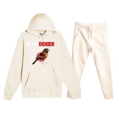 Illegal Shirts Bird Denier Not Real Premium Hooded Sweatsuit Set