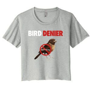 Illegal Shirts Bird Denier Not Real Women's Crop Top Tee