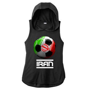 Iran Soccer Ball Ladies PosiCharge Tri-Blend Wicking Draft Hoodie Tank