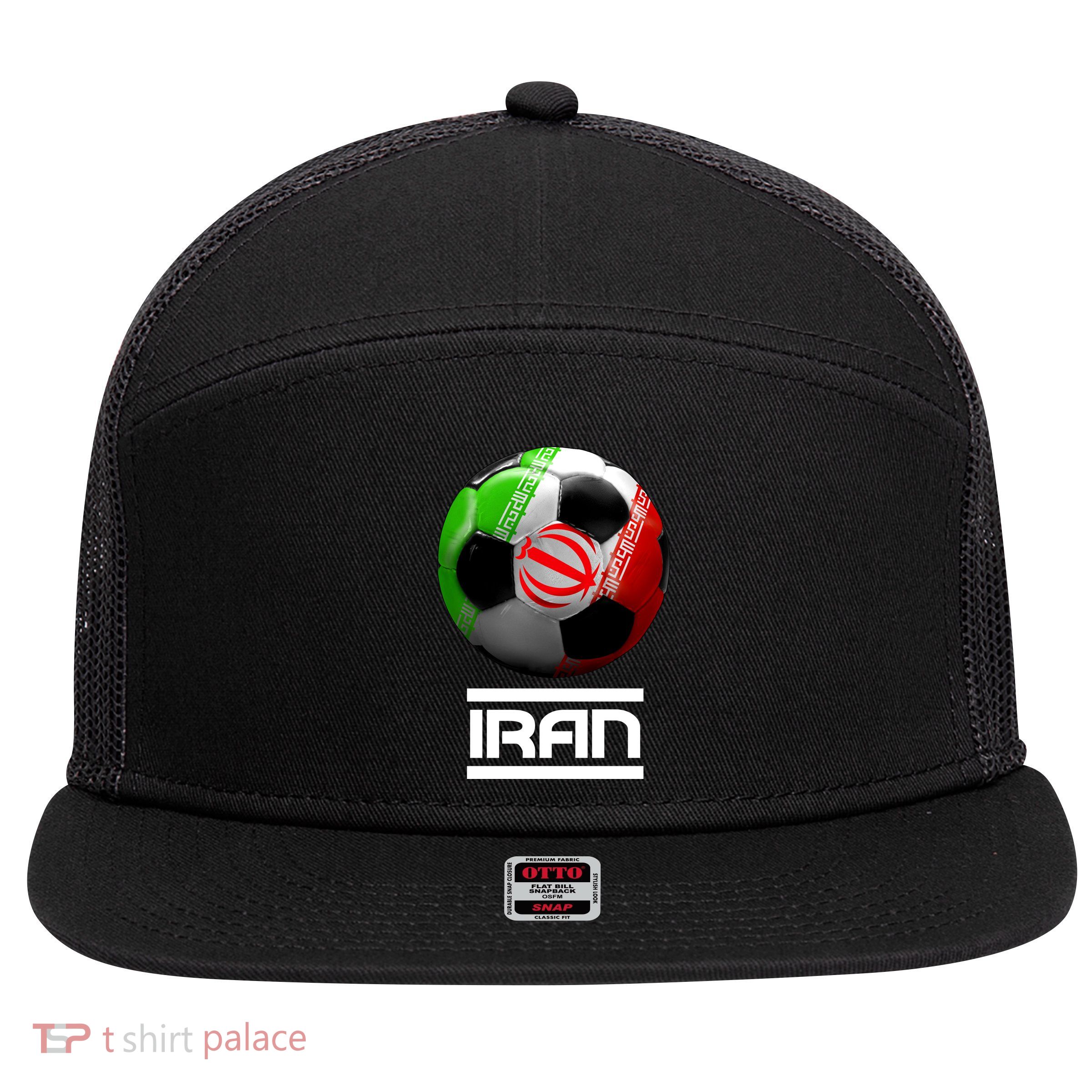 Iran Soccer Ball 7 Panel Mesh Trucker Snapback Hat