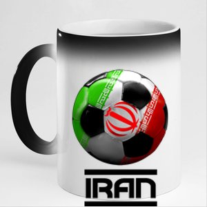 Iran Soccer Ball 11oz Black Color Changing Mug