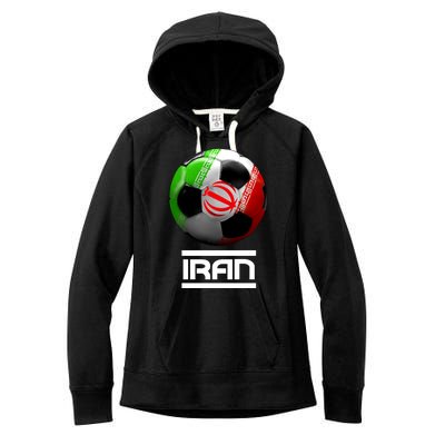 Iran Soccer Ball Women's Fleece Hoodie