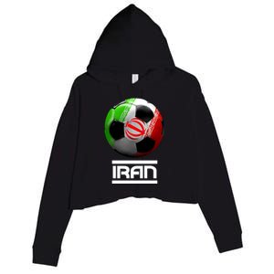 Iran Soccer Ball Crop Fleece Hoodie