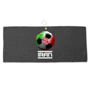 Iran Soccer Ball Large Microfiber Waffle Golf Towel