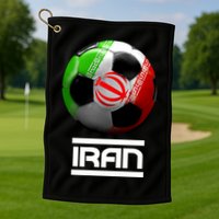 Iran Soccer Ball Golf Towel
