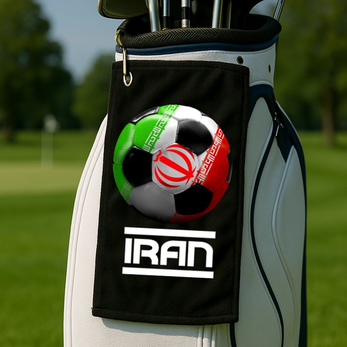 Iran Soccer Ball Golf Towel