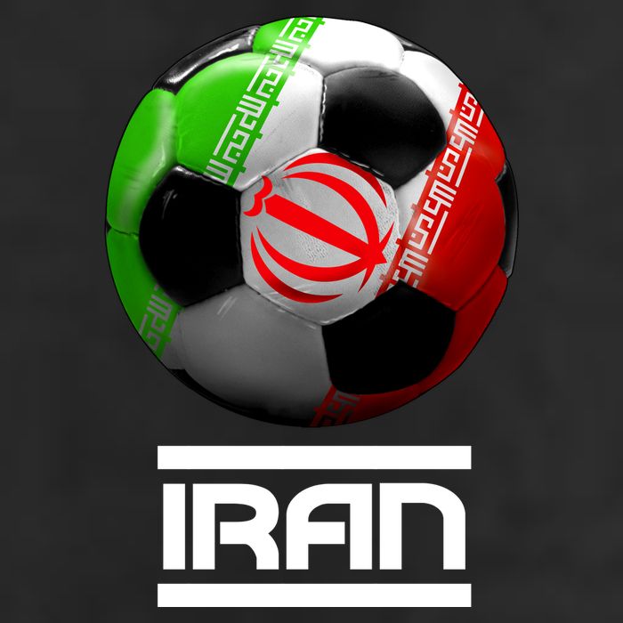 Iran Soccer Ball Golf Towel