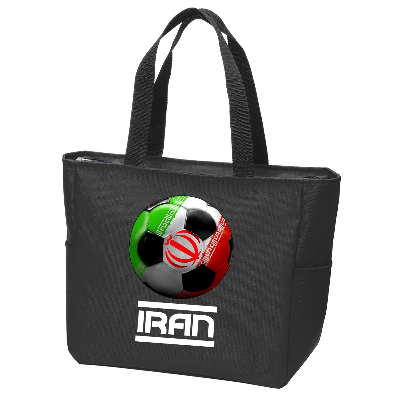 Iran Soccer Ball Zip Tote Bag