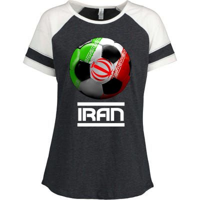 Iran Soccer Ball Enza Ladies Jersey Colorblock Tee