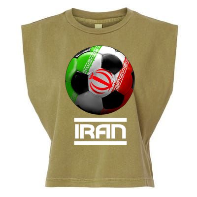 Iran Soccer Ball Garment-Dyed Women's Muscle Tee