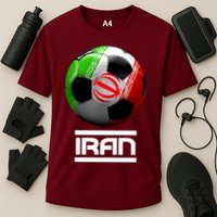 Iran Soccer Ball Cooling Performance Crew T-Shirt