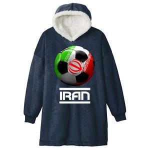 Iran Soccer Ball Hooded Wearable Blanket