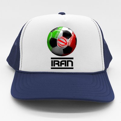 Iran Soccer Ball Trucker Hat