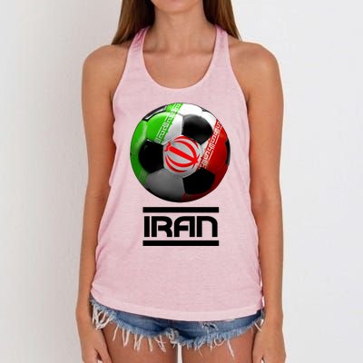 Iran Soccer Ball Women's Knotted Racerback Tank