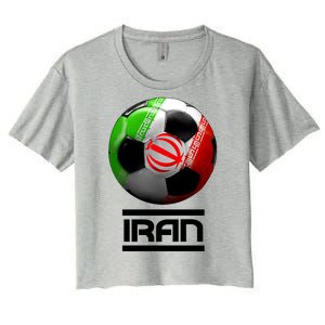 Iran Soccer Ball Women's Crop Top Tee