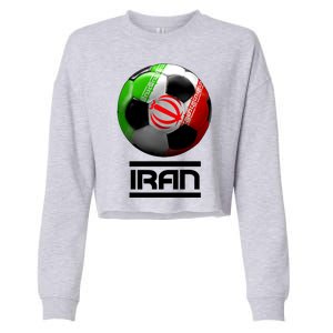 Iran Soccer Ball Cropped Pullover Crew