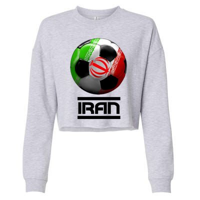 Iran Soccer Ball Cropped Pullover Crew